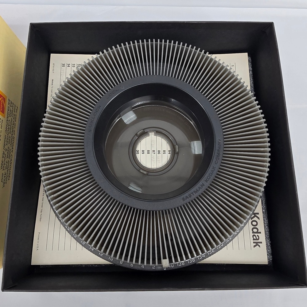 Kodak Carousel Transvue‎ 140 Slide Tray for Ektagraphic Projectors Vintage Boxed